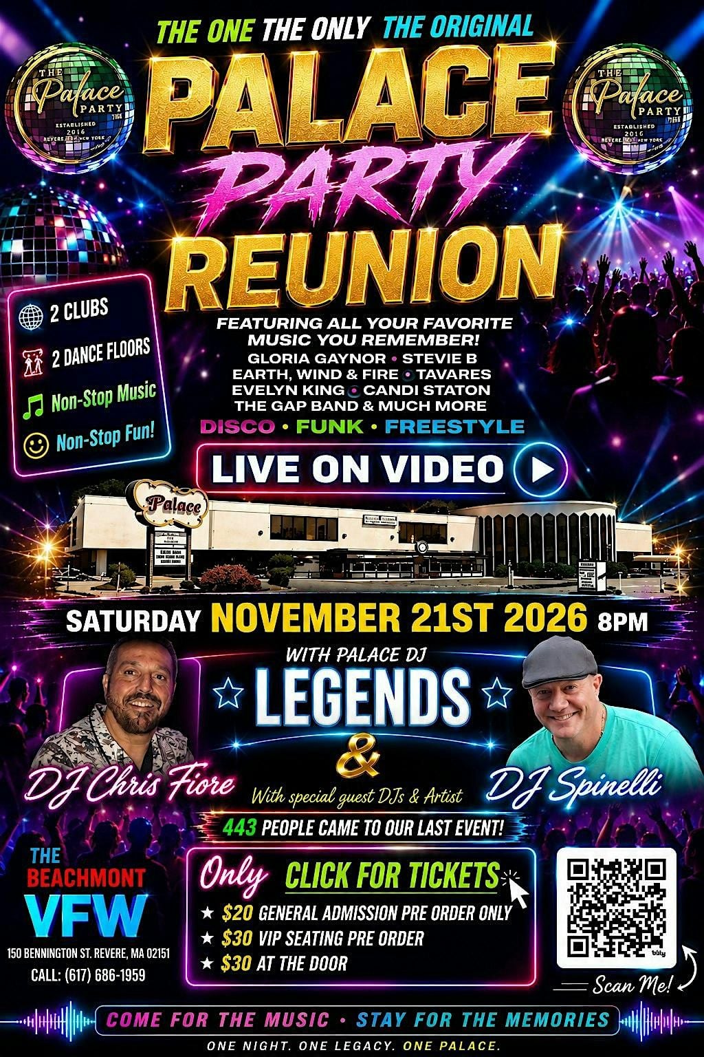 The Palace Party & Reunion at Beachmont VFW