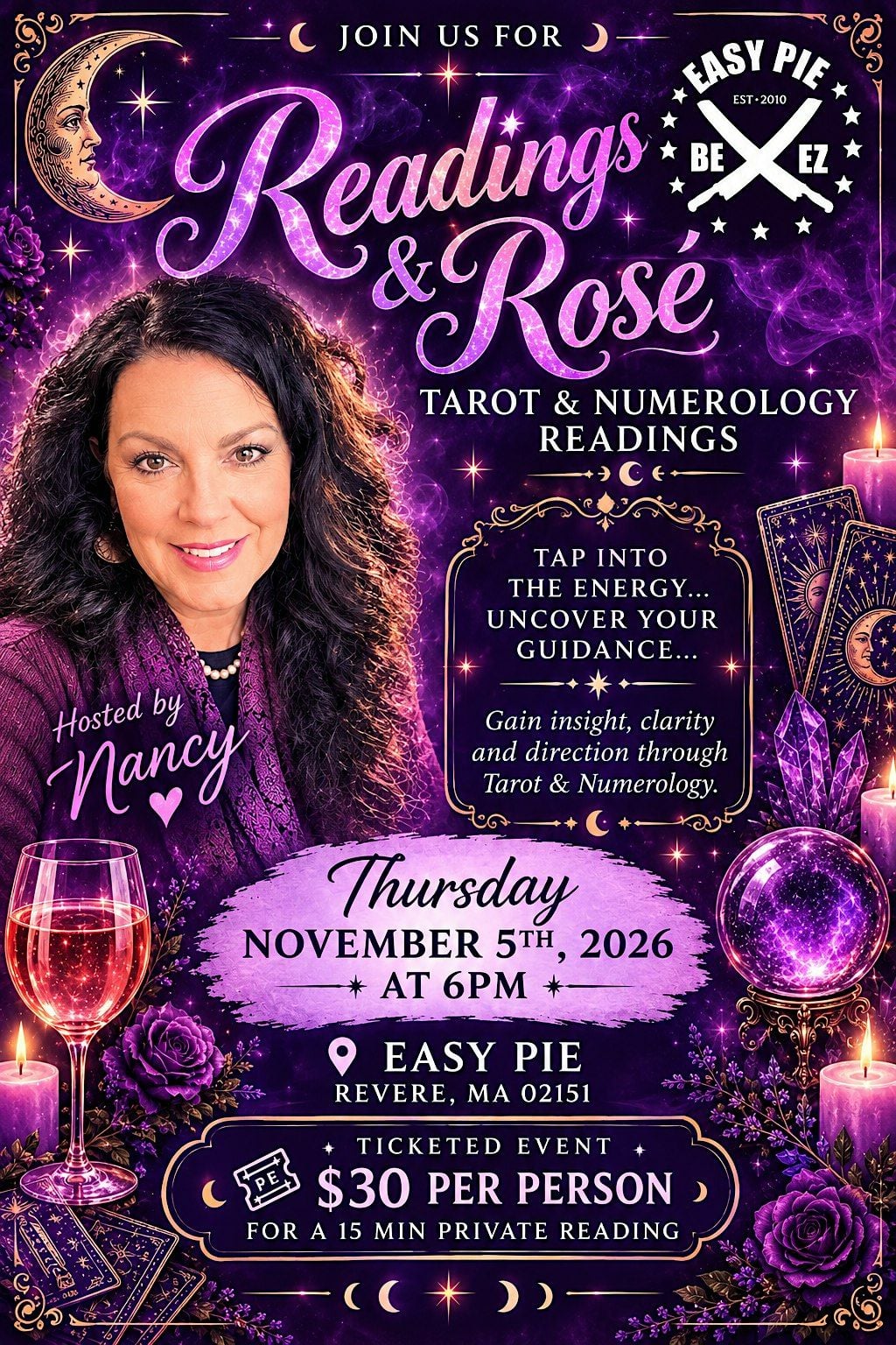 Readings & Rosé with Nancy at Easypie